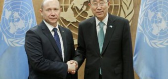 Valeriu Streleț s-a întâlnit cu Secretarul General al ONU, Ban Ki-moon, la New York