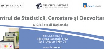 Centrul de Statistică privind gestiunea datelor bibliotecilor publice va fi deschis  la Biblioteca Națională