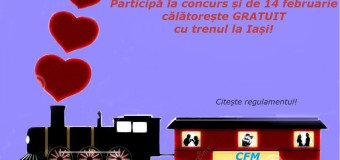 CFM te premiază! Participă la concurs și de 14 februarie călătorește gratuit cu trenul la Iași!