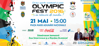 Olympic Fest 2016 va avea loc pe data de 21 mai în Piața Marii Adunări Naționale