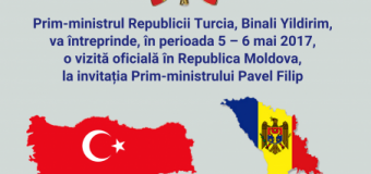 Premierul turc vine în R.Moldova