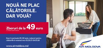 Orarul zborurilor octombrie 2017 – martie 2018, la preţuri promoţionale – lansat de Air Moldova