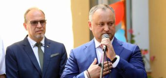 Igor Dodon, în satul natal: Cadoul nostru azi, în ziua lansării grădiniței, este…