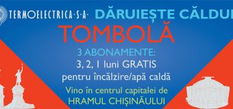 Abonamente de încălzire gratis pentru locuitorii Capitalei. Termoelectrica organizează o tombolă de hramul Chișinăului