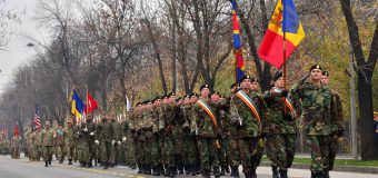 Primele repetiţii pentru parada militară de 1 Decembrie a Contingentului Republicii Moldova în România