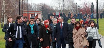 Igor Dodon a participat la ceremonia de inaugurare a monumentului lui Dimitrie Cantemir, la Moscova