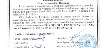 A 10-a localitate a semnat Declarația de Unire: „În baza dreptului internațional…”