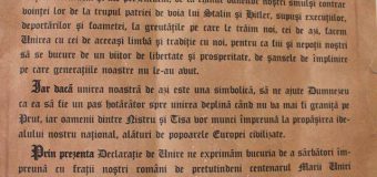 O localitate din raionul Anenii Noi – cea de-a 37-a care a semnat Declarația de Unire cu România