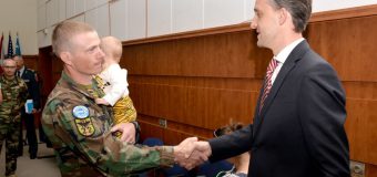 Cel de-al optulea contingent al Armatei Naţionale, detaşat în operaţiunea KFOR, a revenit în Moldova