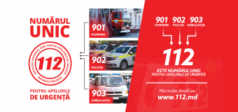 Solicitarea intervenției ambulanței, poliției sau pompierilor – doar la numărul 112