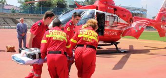 Un echipaj SMURD Galați, a preluat un copil din Chișinău pentru a-l transporta la București