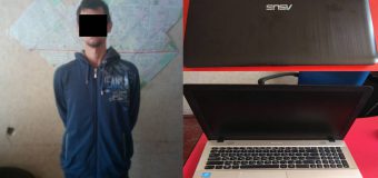 Un tânăr din Chișinău – profitând de neatenția proprietarei unui magazin, a sustras de pe tejghea un laptop