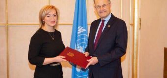 Ambasadorul Oxana Domenti, acreditat în calitate Reprezentant Permanent al Republicii Moldova pe lângă Oficiul ONU