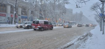 Situația în Chișinău în condiție de ninsoare abundentă