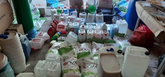 Aproape 200 kg de detergenți contrafăcuţi, într-un garaj din sectorul Râșcani (VIDEO)