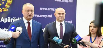 Președintele Dodon l-a prezentat ministrul Apărării efectivului instituției