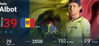 O nouă bornă istorică pentru RM! Radu Albot a urcat două poziții în clasamentul internațional ATP în proba de simplu