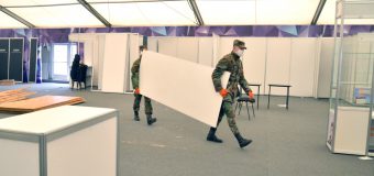 Armata Națională acordă sprijin la amenajarea Centrului „COVID-19 Chișinău”