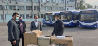 Un lot de 2500 măști de protecție au fost donate întreprinderilor municipale de transport public