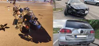 Accident rutier produs pe str. Grenoble, cu implicarea a două motociclete