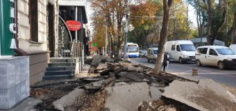 Etapa la care sunt lucrările de renovare a trotuarelor de pe str. Al. Pușkin și str. Mitropolit G. Bănulescu – Bodoni!