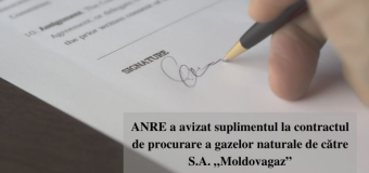 ANRE a avizat suplimentul la contractul de procurare a gazelor naturale de către S.A. „Moldovagaz”