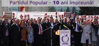 (VIDEO) Partidul Popular din Republica Moldova, la 10 ani: În toată această perioadă partidul a fost aproape de oameni!
