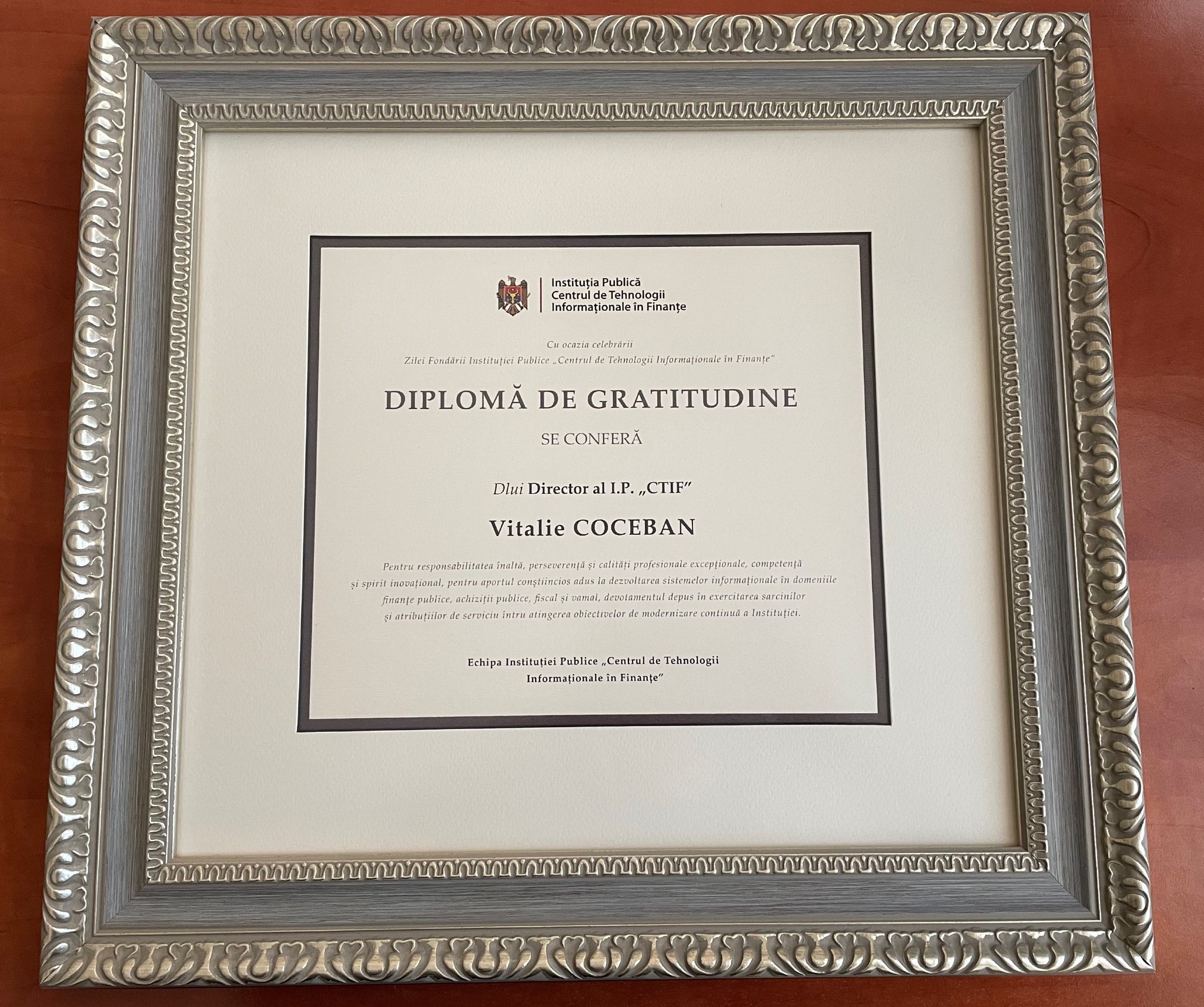 Fiscul a felicitat CTIF cu ocazia celor 3 ani de la fondare