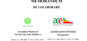 Agenția pentru Eficiență Energetică și Asociația Obștească Green City Lab Moldova au semnat un Memorandum