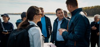 Vizită la portul Giurgiulești a reprezentanților Coastei de Gardă a SUA și factori de decizie  a Poliției de Frontieră