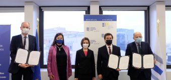 Maia Sandu, la o ceremonie de semnare a unor documente importante pentru Republica Moldova