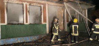 Incendiu într-o casă de locuit din raionul Briceni. O femeie a fost salvată