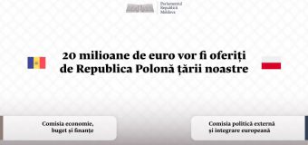 Polonia va oferi Moldovei 20 de milioane de euro pentru finanțarea bugetului de stat, inclusiv pentru gestionarea crizei refugiaților
