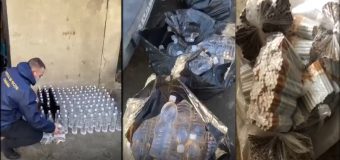 Un depozit de comercializare a băuturilor alcoolice contrafăcute – deconspirat de oamenii legii