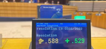 529 voturi pentru Republica Moldova și Ucraina acum în Parlamentul European