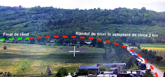 Timpul de așteptare a tirurilor în frontiera moldo-română în scădere. Ritmul de procesarea a controlului tirurilor cu marfă este în creștere