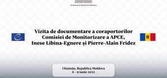 Coraportorii Comisiei de Monitorizare a APCE vor efectua o vizită de documentare la Chișinău
