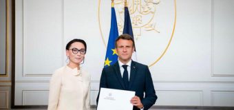 Corina Călugăru a prezentat scrisorile de acreditare în calitate de Ambasador Președintelui Franței