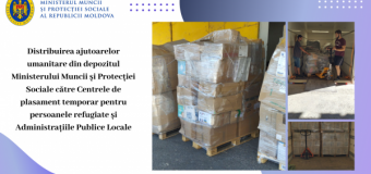 Un alt lot de produse alimentare și de primă necesitate a fost distribuit Centrelor de plasament temporar pentru persoanele refugiate din nordul, centrul și sudul țării