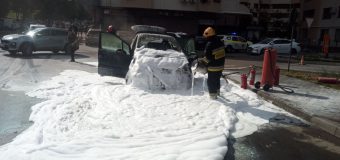 Pompierii din municipiul Chișinău au stins o mașină