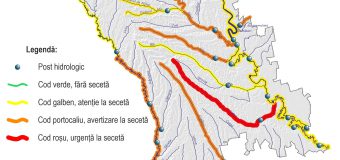 Se mențin codurile galben, portocaliu și roșu de avetizare hidrologică