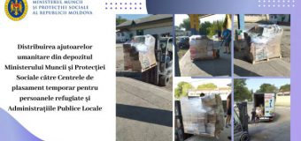 Loturi de produse alimentare și de primă necesitate au fost distribuite de la depozitul MMPS în centrele de plasament temporar pentru persoanele refugiate