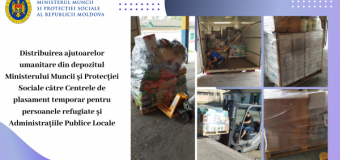 Continuă distribuirea produselor alimentare și de primă necesitate către centrele cu refugiați