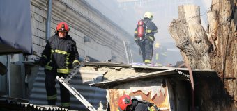 Primele versiuni ale IGSU privind incendiul izbucnit pe teritoriul Pieții Centrale