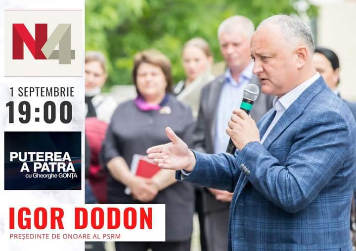 Igor Dodon anunță că va participa la emisiunea „Puterea a patra”