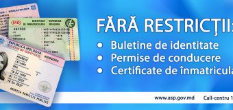 Fără restricții la perfectarea buletinelor, permiselor de conducere și certificatelor de înmatriculare pe suport de policarbonat