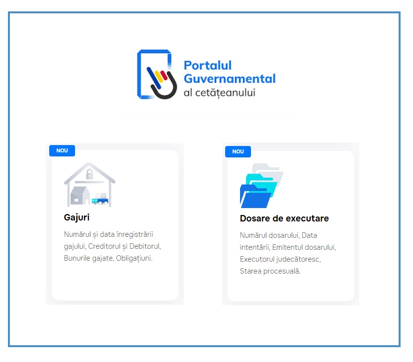 Informațiile despre gajuri sau dosare de executare pot fi accesate de către cetățeni în regim online