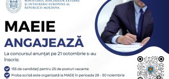 135 candidați pentru 25 posturi vacante la MAEIE