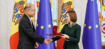 Maia Sandu a oferit „Ordinul de Onoare” Ambasadorului Japoniei, la încheierea mandatului