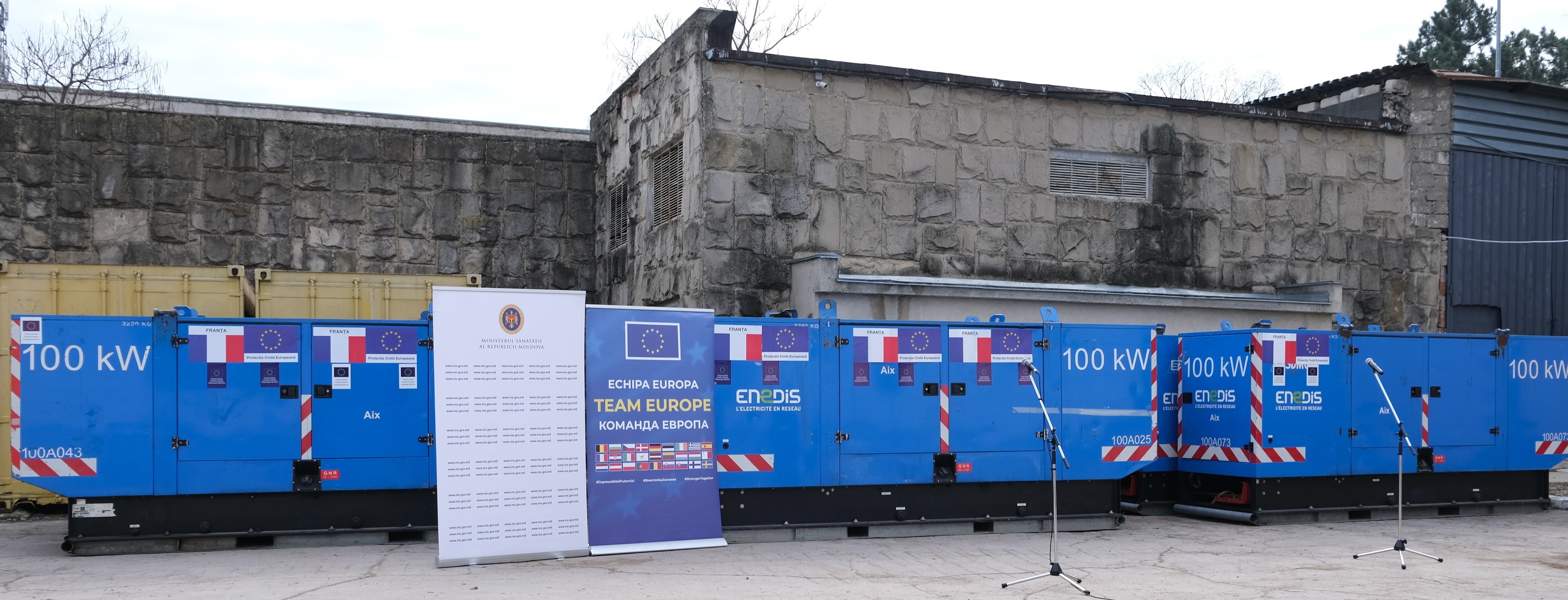 Franța a donat Ministerului Sănătății 12 generatoare de curent electric